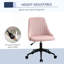 Fauteuil de bureau à dossier moyen en velours pivotant pour ordinateur de bureau ou chambre à coucher-773496900