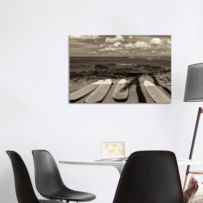 Surf Boards And Ocean by Dennis Frates - Gallery-Wrapped Canvas Giclée on Canvas