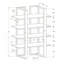 Bibliothèque contemporaine à 4 niveaux, structure en métal robuste et tablettes, parfaite pour la décoration moderne de maison et de bureau.-115087125