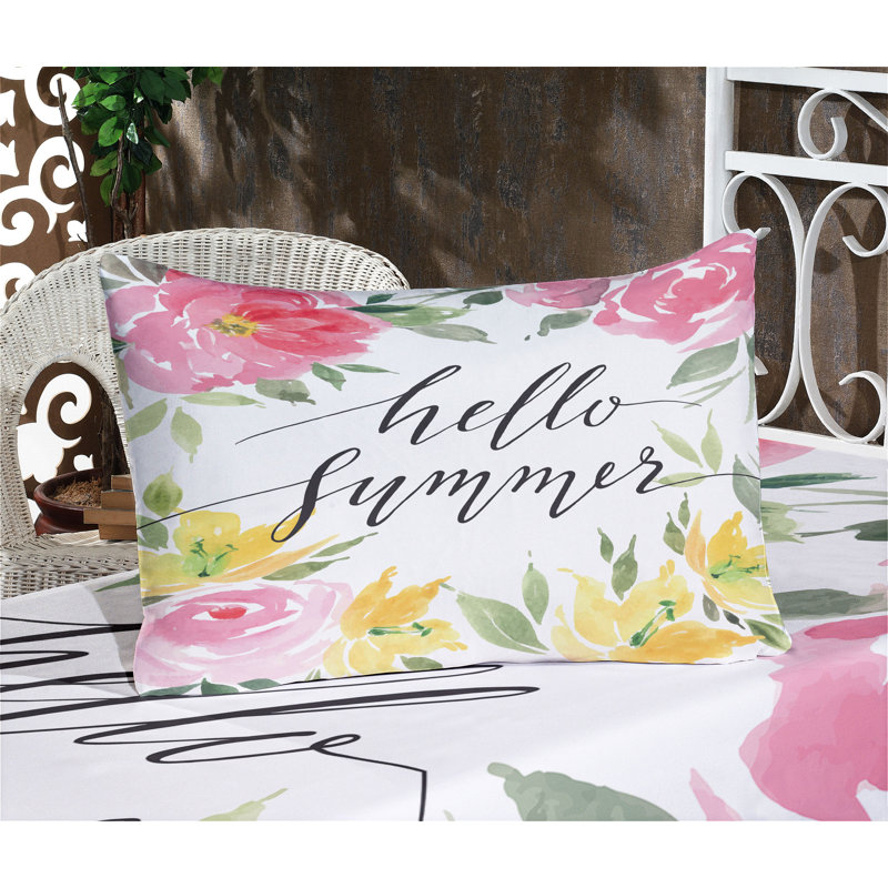 Ambesonne Saying Fitted Sheet & Pillow Sham  Set,  Multicolor, Full Sheet Set with 4 Pillowcases