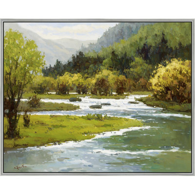 Crisp Day Framed Oil Painting Print Canvas