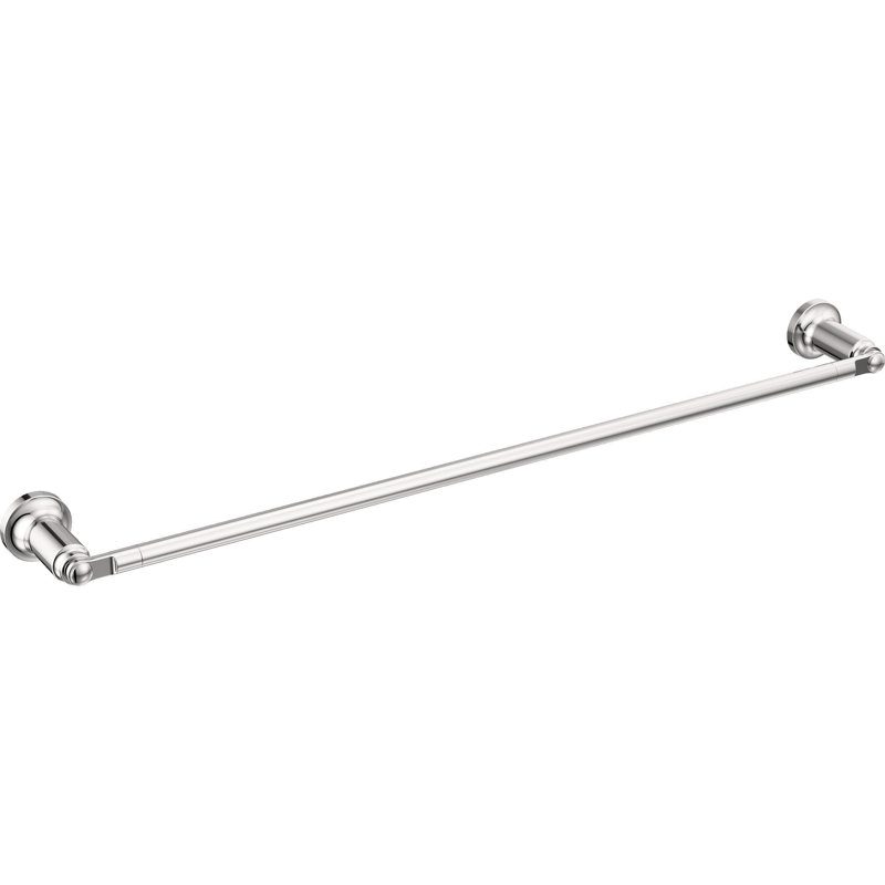 Barre à serviettes murale noire matte de 24 po Delta Saylor, Chrome poli