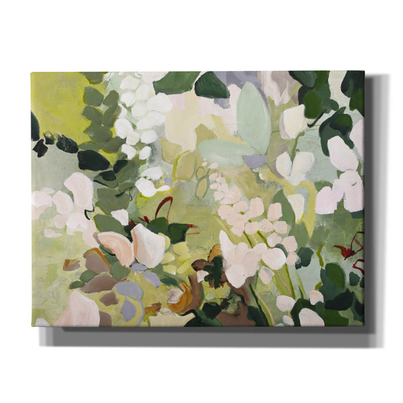 «Green Garden Variation» par Incado, art mural sur toile, H 26 po x l 34 po x P 1,5 po