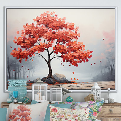 Fiery Red Maple Tree - Art mural érable