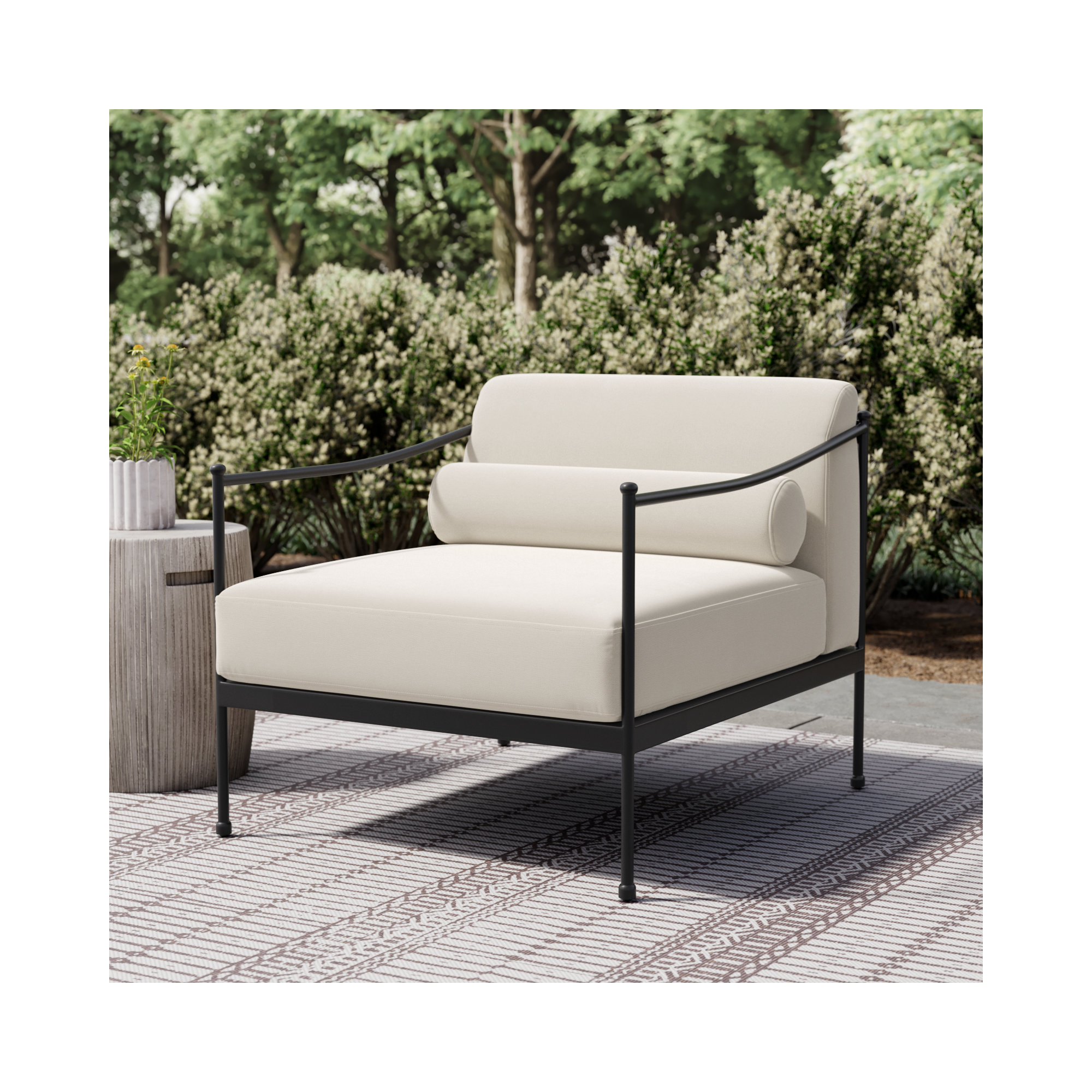 Granger Outdoor Chair, Cream