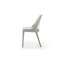 Ensemble de deux chaises d'appoint en similicuir gris et or et acier inoxydable-1885401648-1885401655