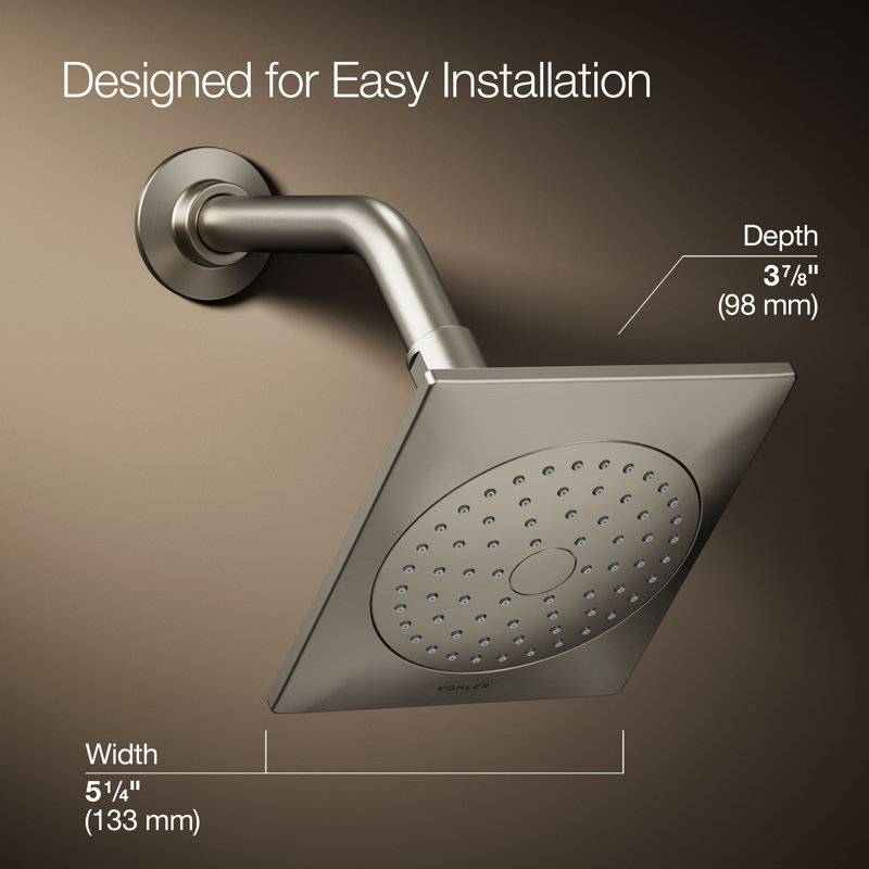 Loure® Full/Standard Fixed Shower Head, Vibrant Brushed Nickel