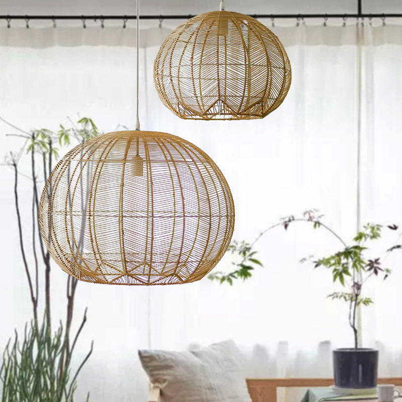 Luminaire suspendu sphère 1 lumière Holston, H 78 po x l 23,62 po x P 23,62 po