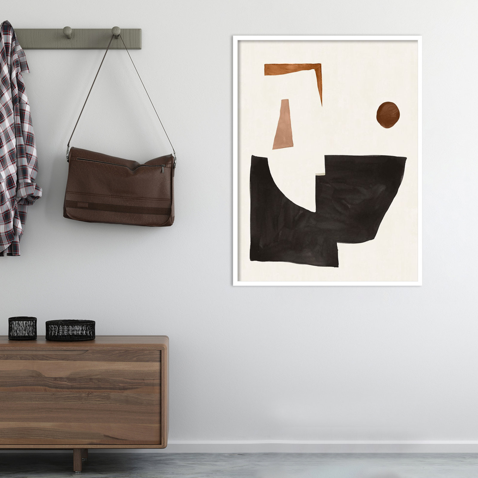 Blockway by Sozi, White, 31" W x 41" H