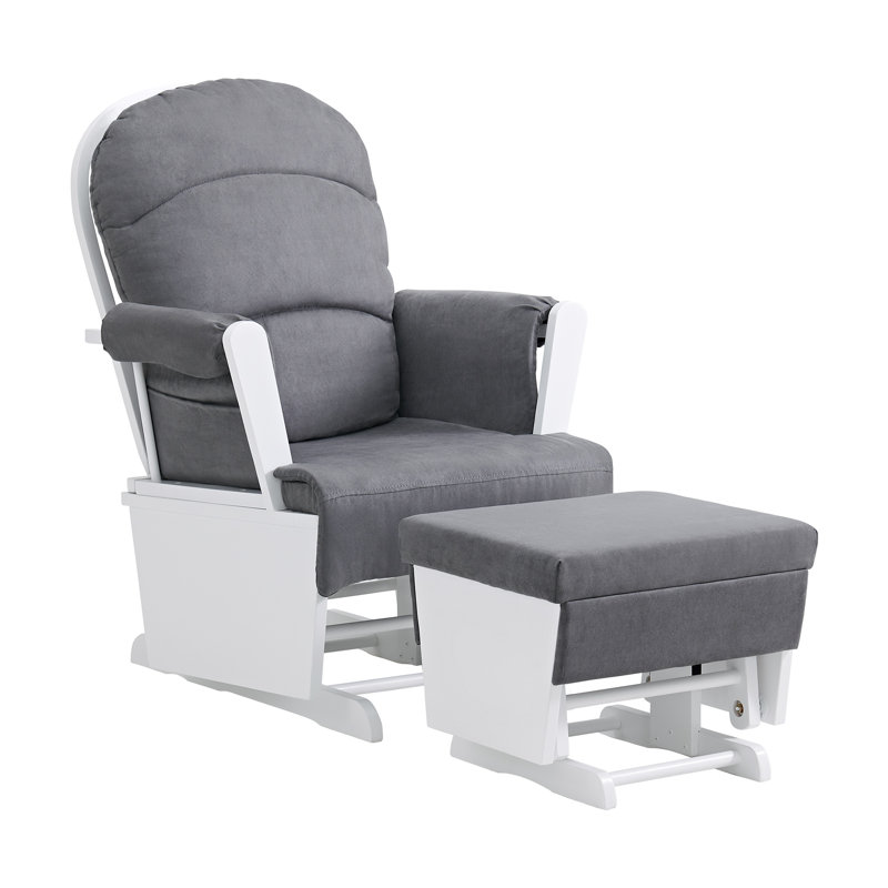 Fauteuil oscillant Essential, Blanc / gris foncé