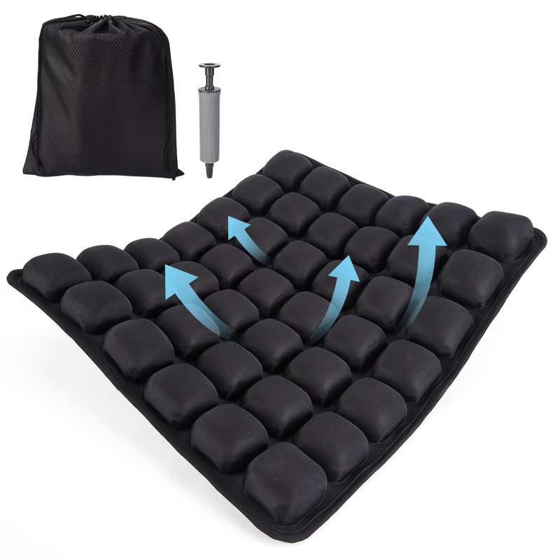 Coussin de siège gonflable 3D ergonomique, coussin de soulagement de la pression pour fauteuil roulant de voiture