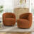 Upholstered Swivel Barrel Chair-2128978629