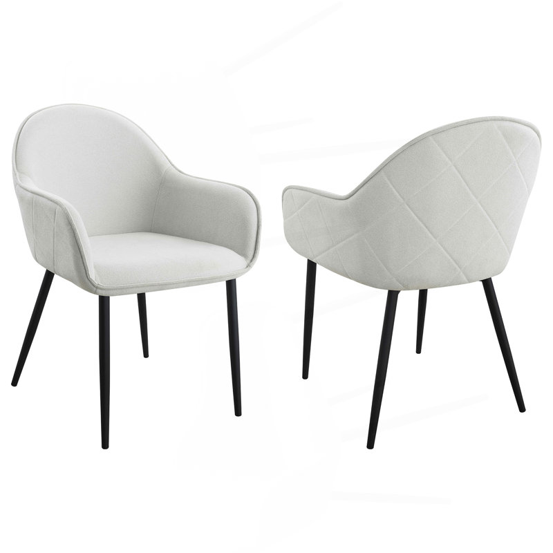 Chaise de salle à manger rembourrée Gresham, Gris