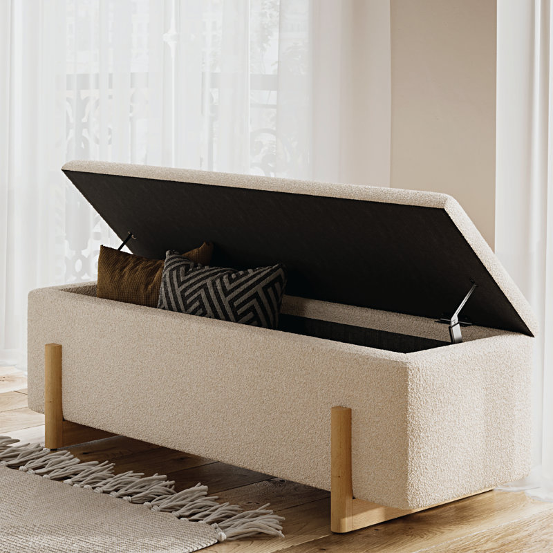 Banc de rangement rembourré Sadeel