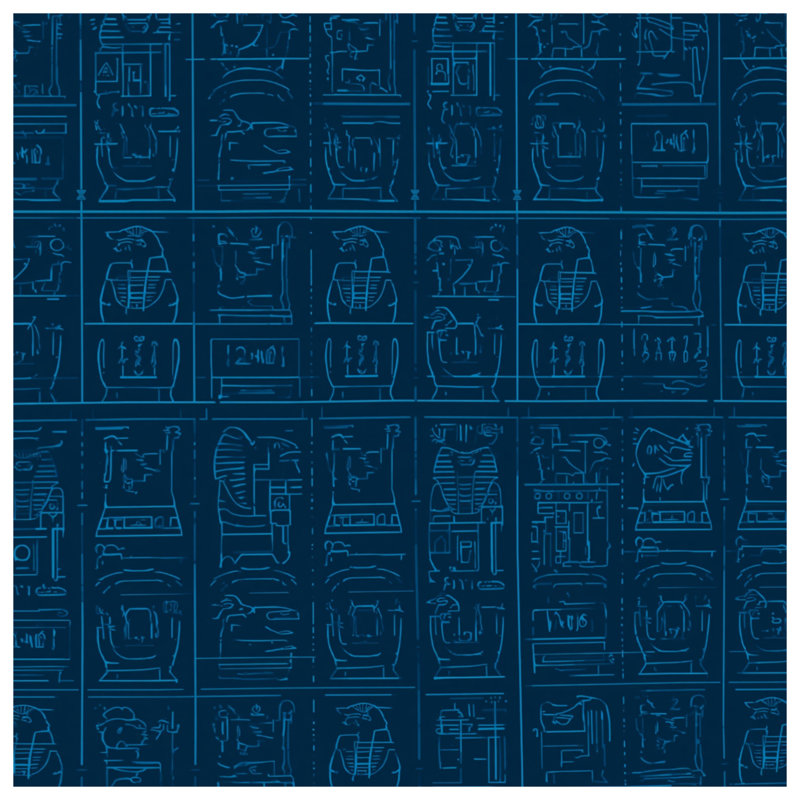 Egyptian Hieroglyphic Symbols Blankets, 50in W x 60in H