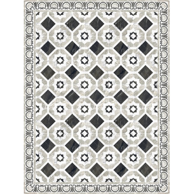 Jodie Geometric Non-Skid Kitchen Mat