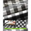 Nappe en plastique jetable 54 x 108 pouces, paquet de 10, écossais noir