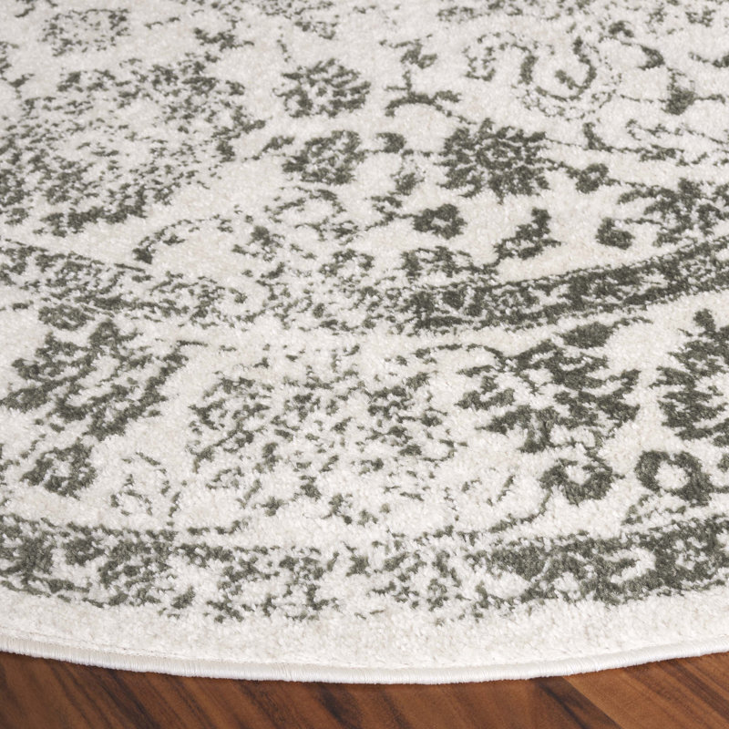 Floral Area Rug, Round 183cm