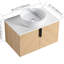 Meuble-lavabo de 30 po avec lavabo d'art en céramique, dalle de pierre artificielle, apparence de conception avec plateau supérieur et base en contreplaqué