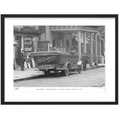 Maldon, Charabanc In The High Street 1921 by Francis Frith - Single Picture Frame Print