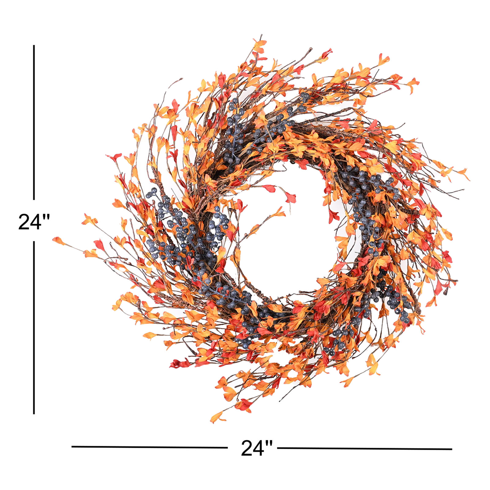 24" Handcrafted Berry Wreath
