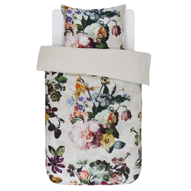 205 TC Reversible Duvet Cover Set, 155 x 220cm Duvet Cover + 1 Pillowcase, Brown