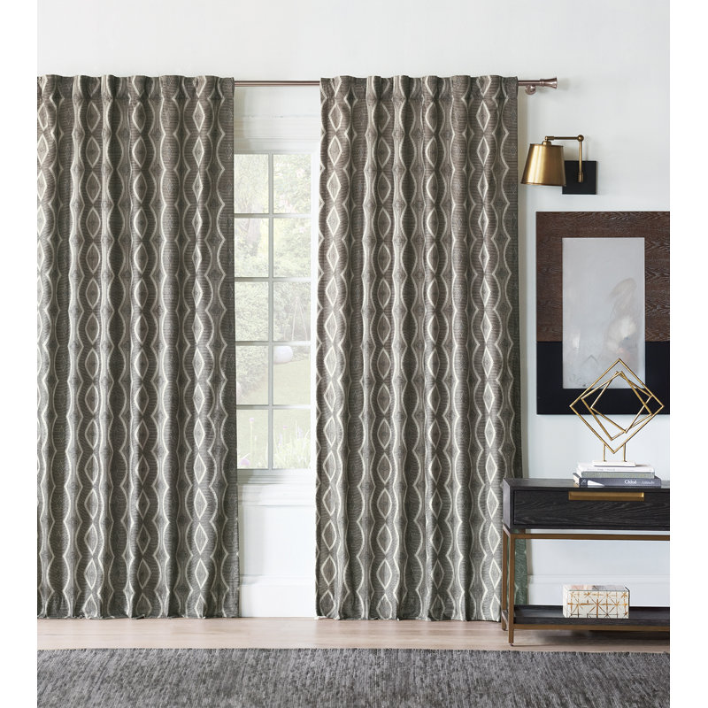Panneau de rideau simple obscurcissant avec passe-tringle Echo, L 96 po x L 108 po