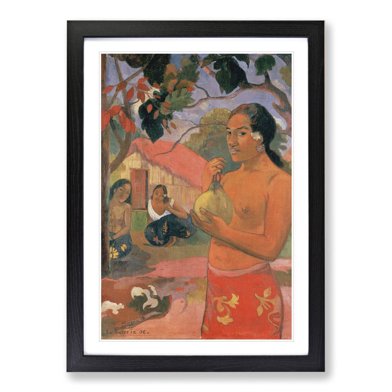 Where Are You Going Vol.1 by Paul Gauguin - Picture Frame Painting, Black, 36cm H x 27cm W x 2cm D
