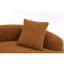 Canapé modulaire incurvé en chenille orange à double profondeur en S, sans assemblage, peu encombrant pour les petites chambres, L 66,9 po, 400 lb, siège souple moyen, dossier coussiné, accoudoirs évasés, mousse à haute résilience, coussins décoratifs 2-2043631179