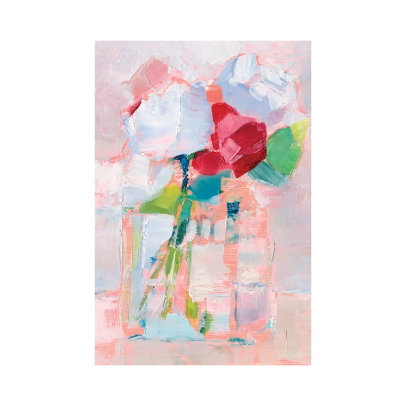 Abstract Flowers In Vase I by Ethan Harper - Wrapped Canvas Gallery-Wrapped Canvas Giclée, 30.48cm H x 20.32cm W x 1.905cm D