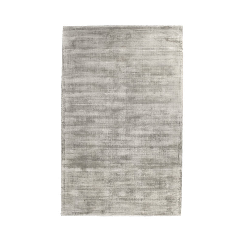 Berlin Distressed Handwoven Fabric Area Accent Rug, Dove Gray, Rectangle 2' x 3'