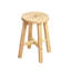 Banc rond en bois, monture en bois massif de 45,72 cm, petit banc à langer en bois, banc de commode en bois massif, banc de plante, capacité de 350 lb