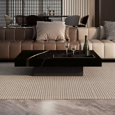 Natural light luxury marble coffee table