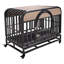 Enceinte pour chien de 46 po de hauteur - construction solide, plateau amovible, roues mobiles, cage de repos confortable pour les chiens anxieux, structure robuste, tapis en mousse facile à verrouiller et à nettoyer