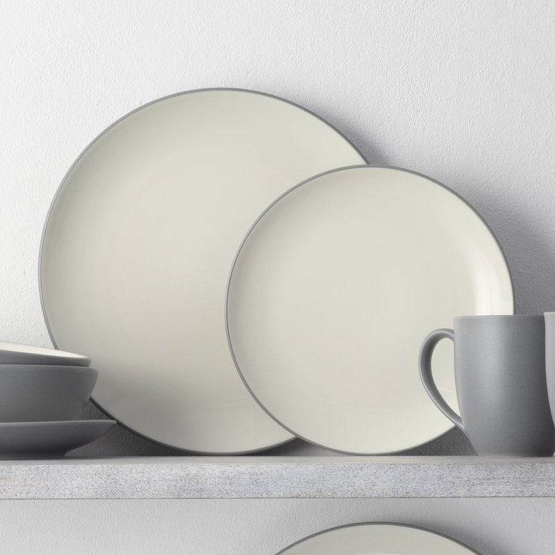 Noritake Colorwave 16-Piece Coupe Dinnerware Set, Service for 4, Slate