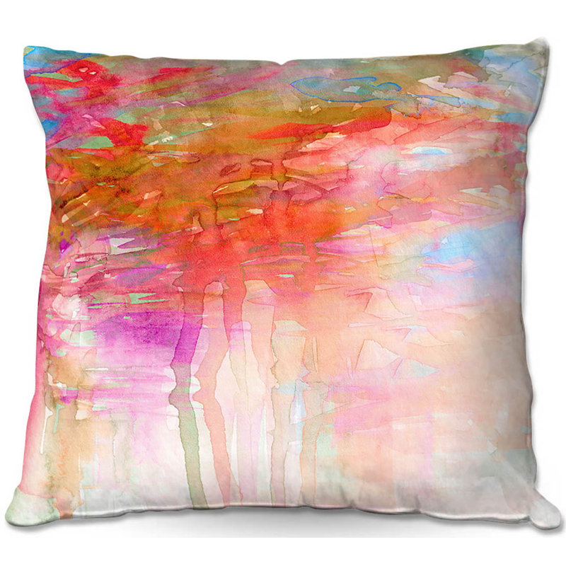 Coussin décoratif à plusieurs rêves canapé carnival, 18 po x 18 po, Rouge / mauve / brun clair