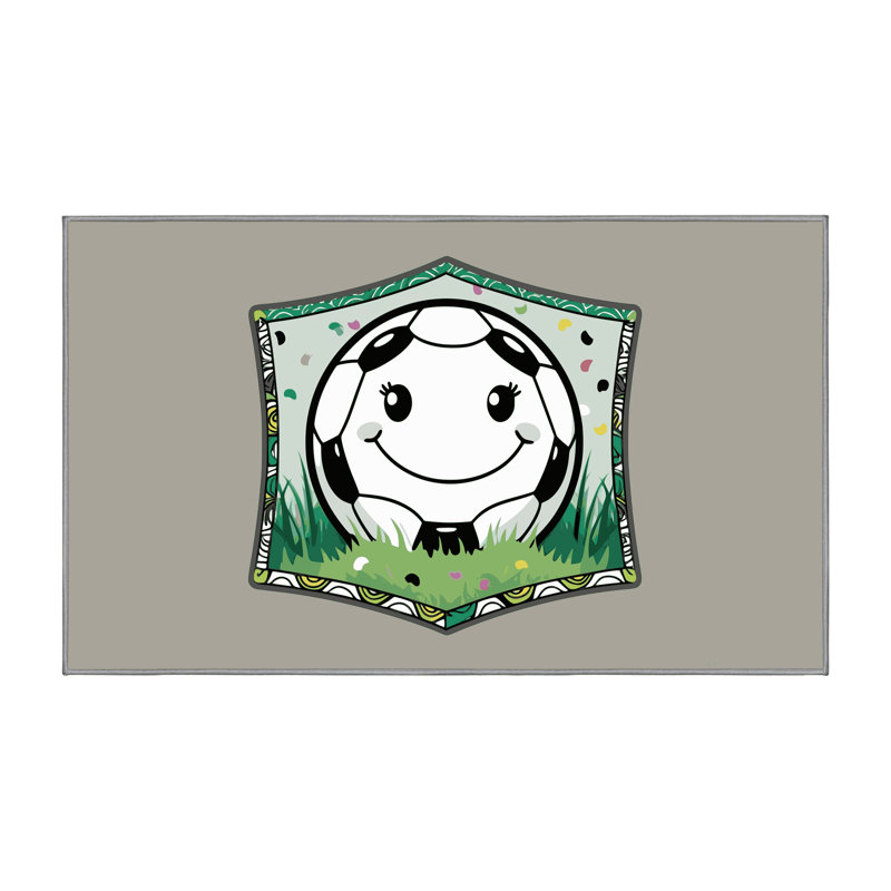 Tapis de football pour enfants Zoomie, Rectangle 7 pi x 9 pi