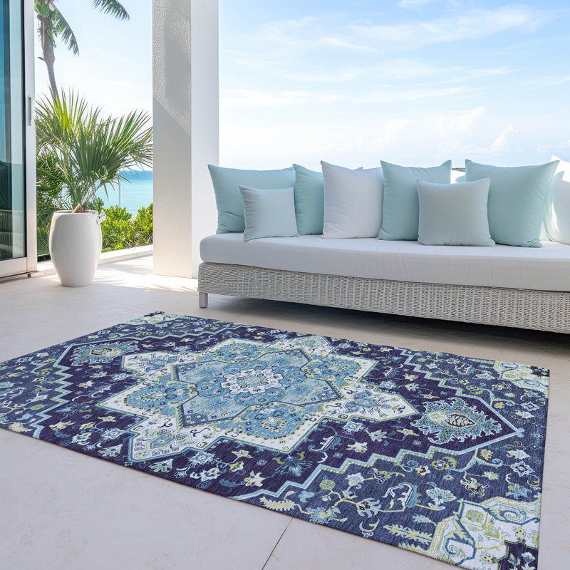 Machine Washable Indoor/Outdoor Chayden ACN1036 Rug, Rectangle 9' x 12'