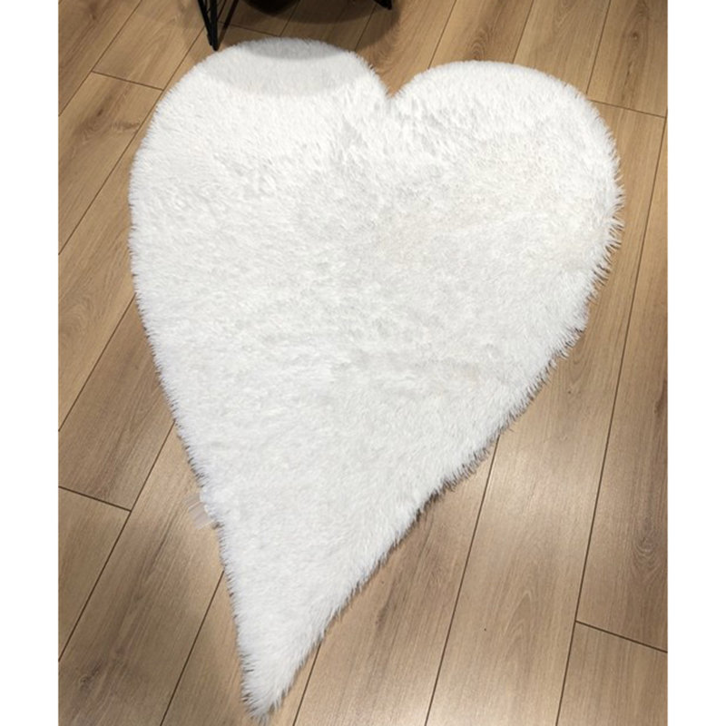Tapis à poil long acrylique de couleur unie Devises, Nouveauté 3 pi 3 po x 4 pi 7 po