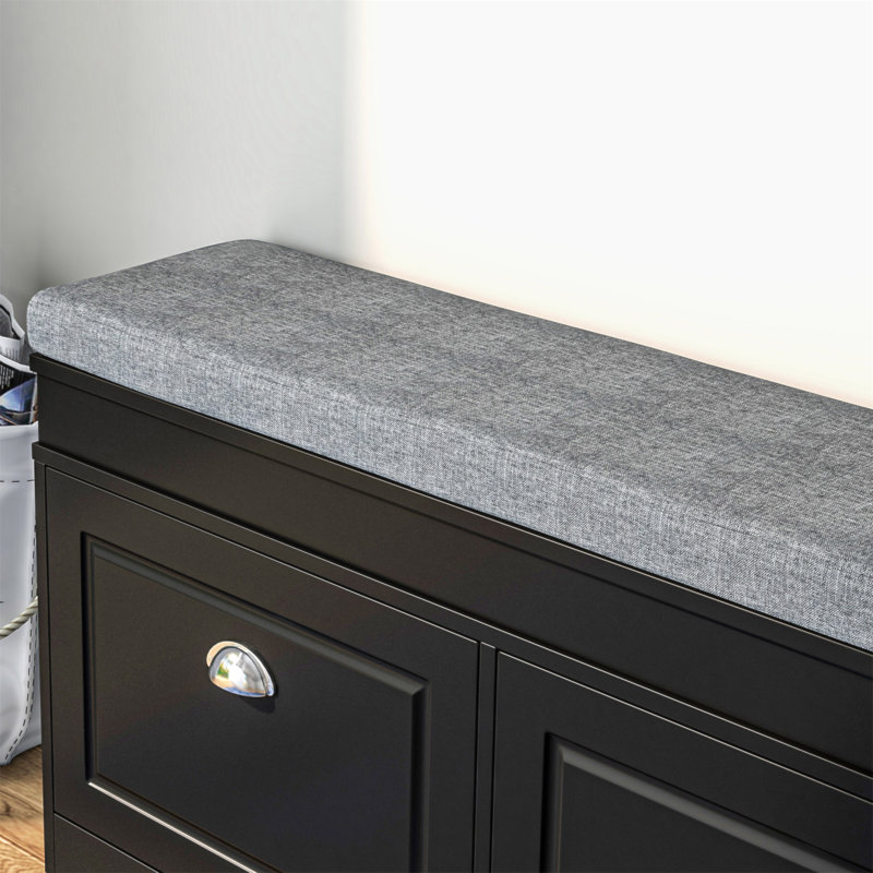 Banc de rangement pour chaussures HOMcom, Noir