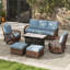 Ensemble de conversation pour patio pour 5 personnes en osier toutes saisons avec table de feu-684747254-682022051