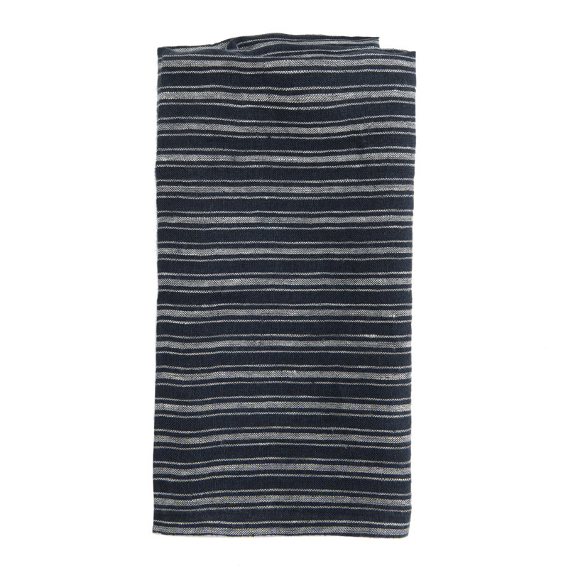 Boat Stripe Linen Striped Tea Towel, Indigo/White