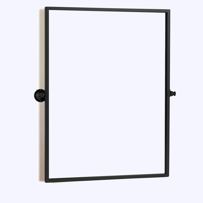 Iron Right-Angled Rectangular Rotating Hardware Wall Mirror