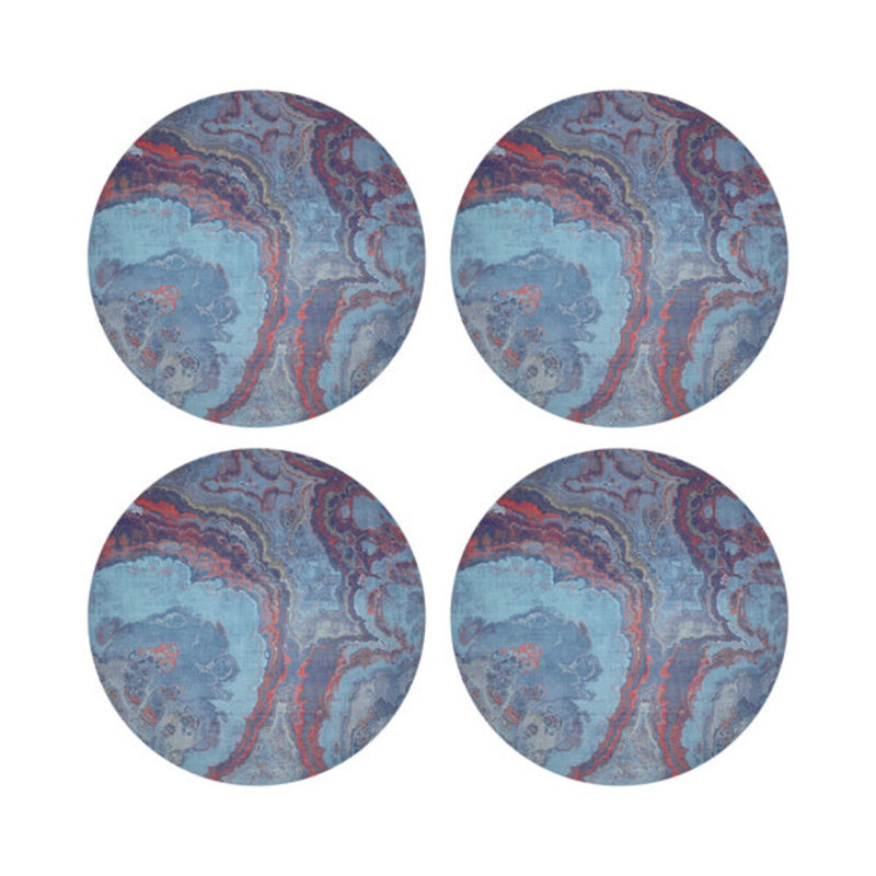 Agate Sodlaite Pebble 16" Vinyl Placemat, Lava