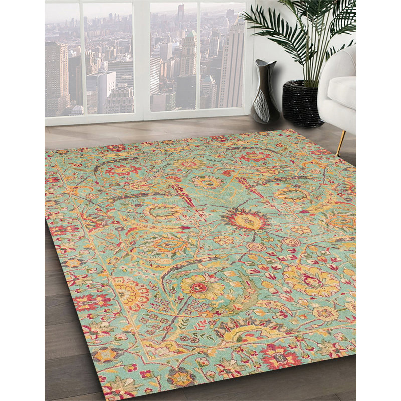 Christfried Abstract Indoor Rug, Round 4'