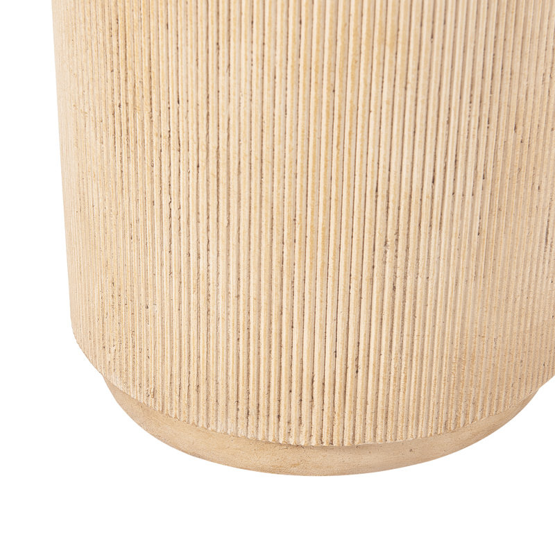 Support pour plante en oxyde de magnésium Saylor, Travertine