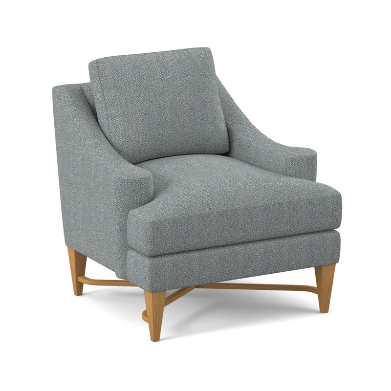 Foxtrot Upholstered Armchair, Amber, Maya Cyan