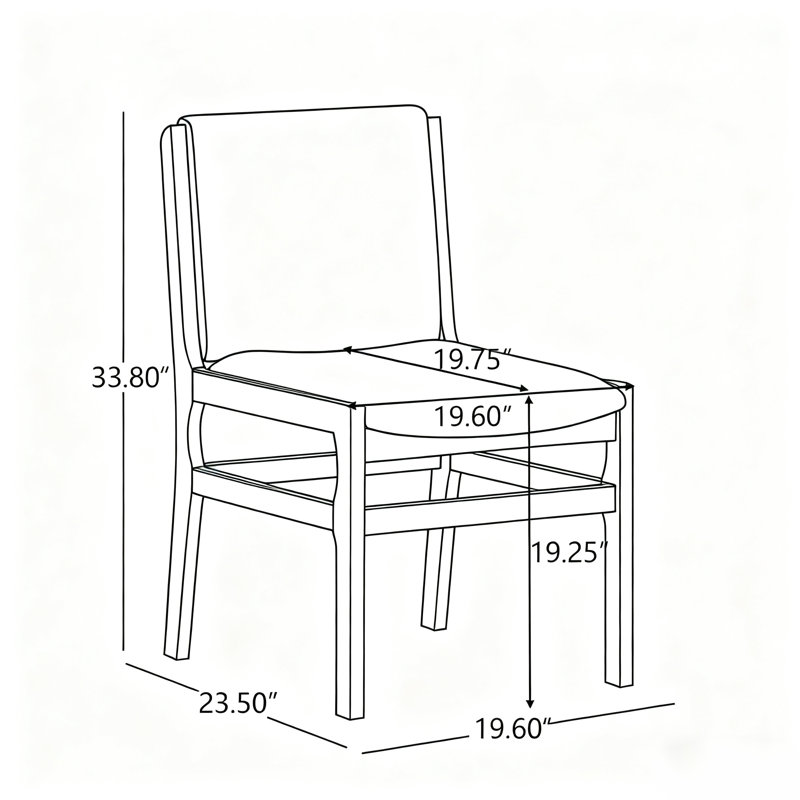 Modern Accent Dining Chairs, Walnut