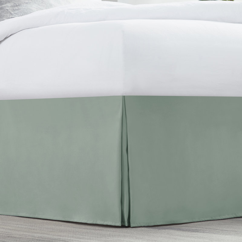Luxury Pleated 14" Bed Skirt, Twin XL, Sage Green