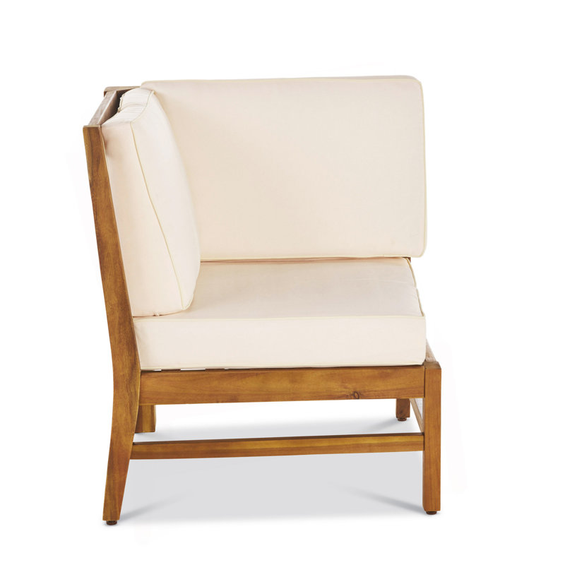 Chaise de coin de patio, crème, Cream